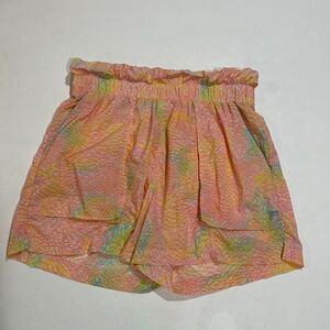 Fabletics Pink Abstract Athletic Running Shorts Women’s Size Large Lightweight